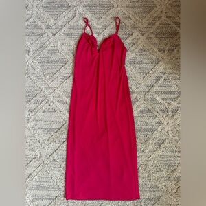 Zara Hot Pink Midi Dress